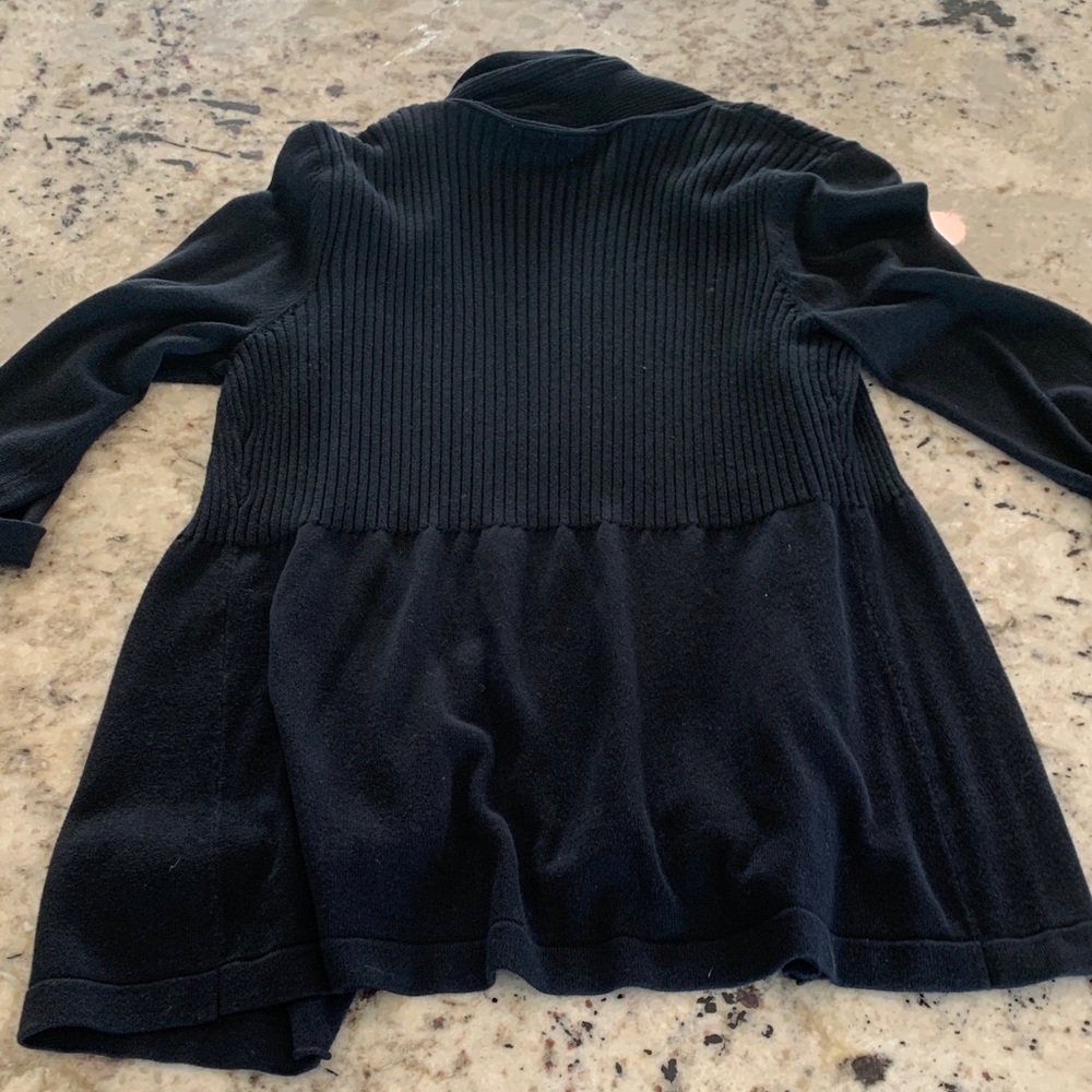 Choices Black Ribbed Cardigan - Picture 5 of 5